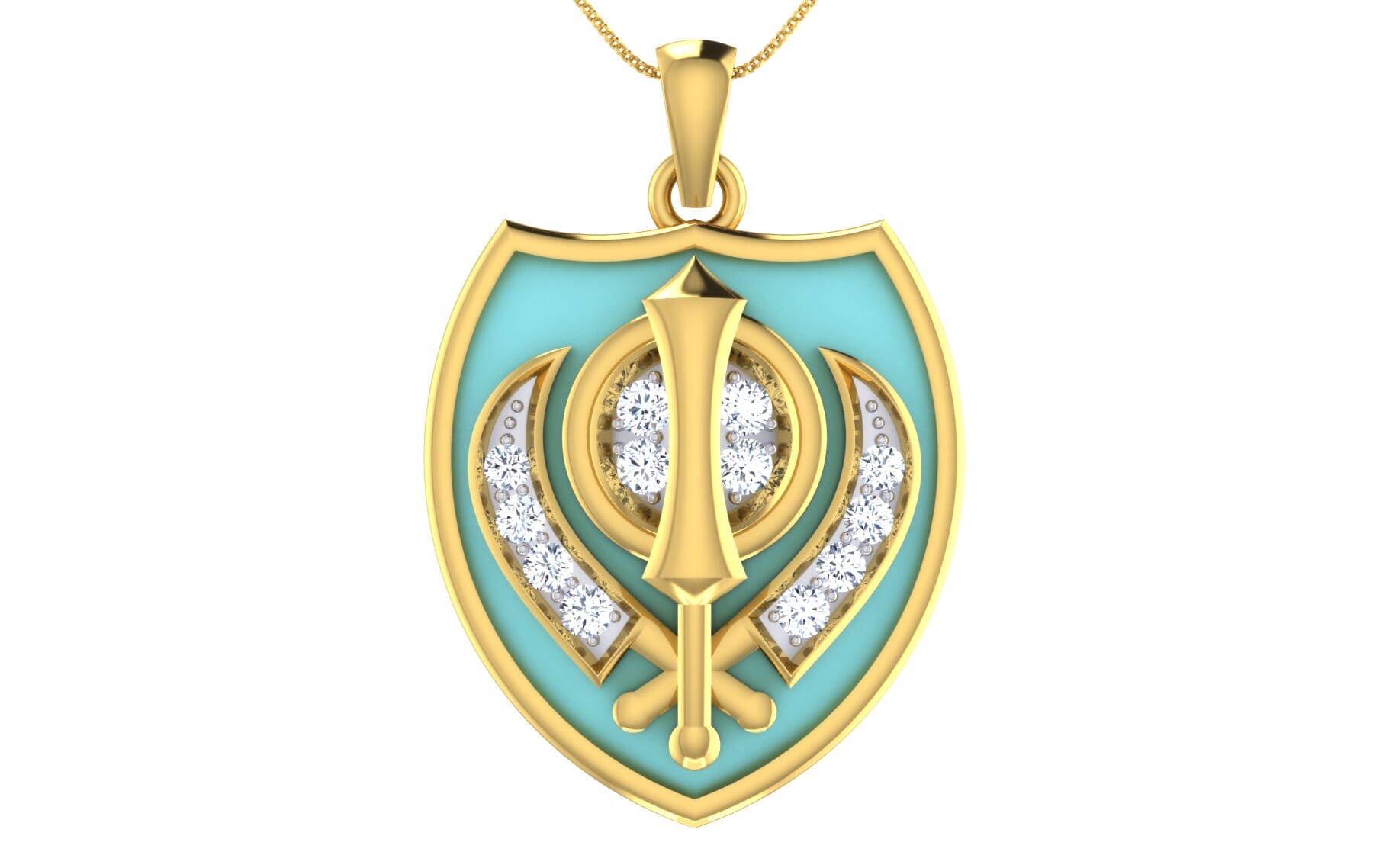 Gold and 0.20 Carat Diamond Pendant