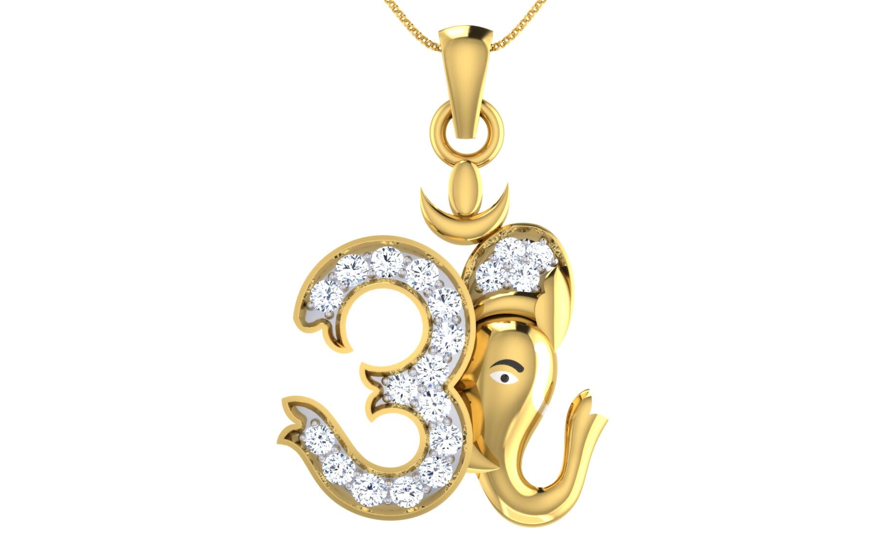 Gold and 0.28 Carat Diamond Pendant