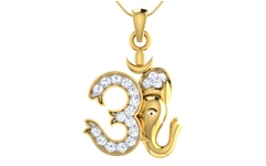 Gold and 0.28 Carat Diamond Pendant