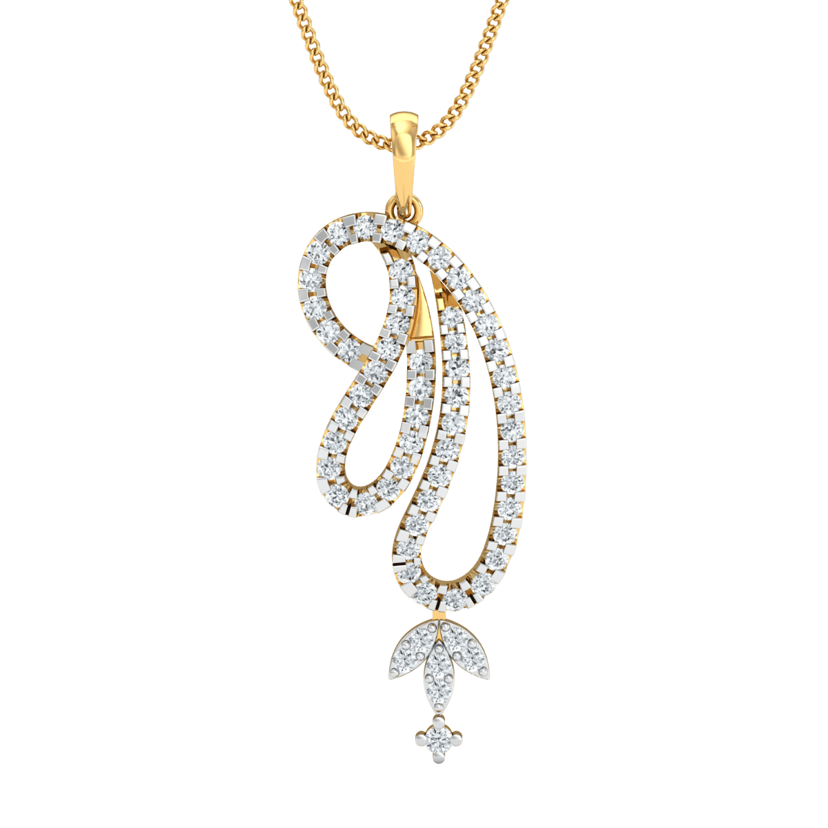 18K Gold Pendant and 0.60 carat Diamonds