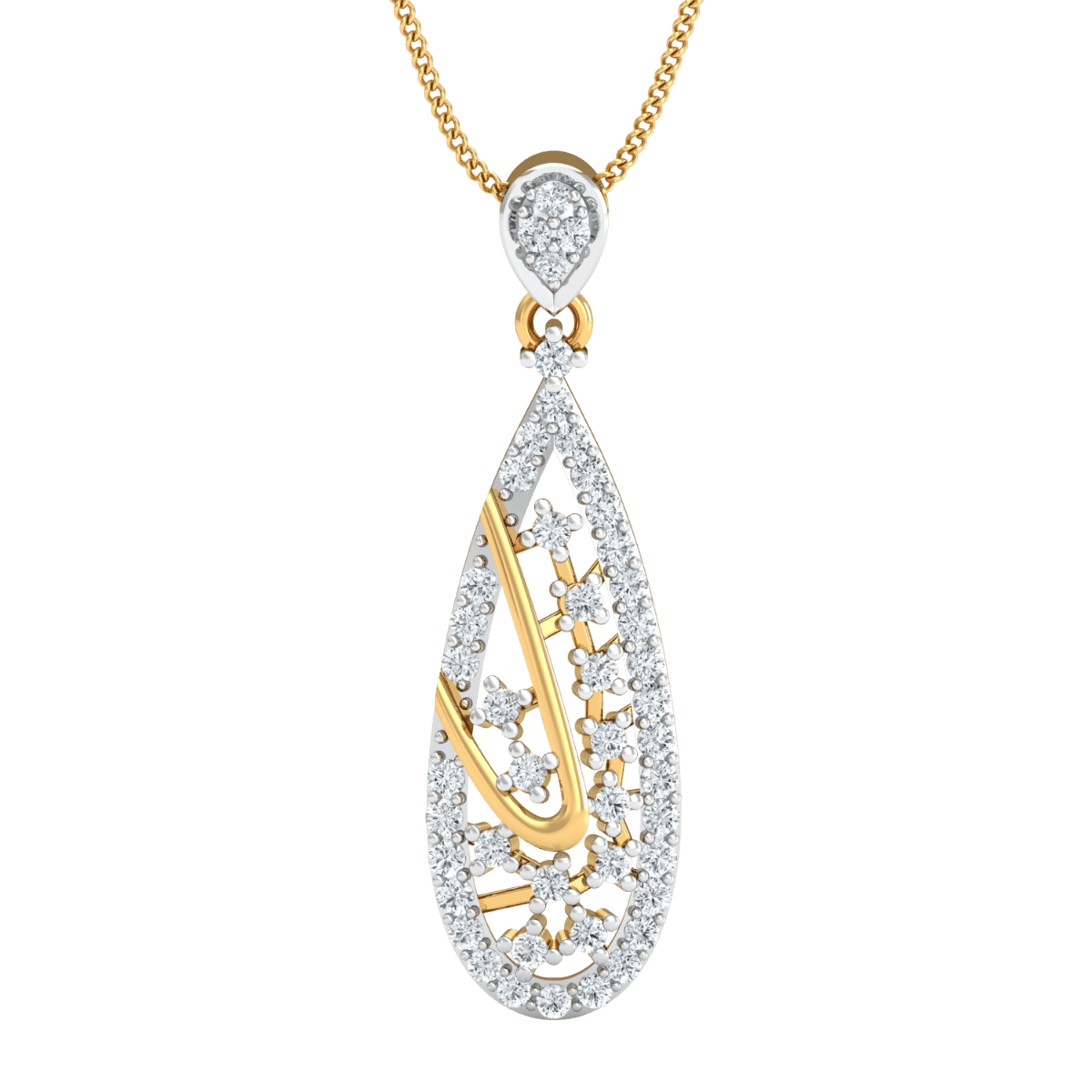18K Gold Pendant and 0.51 carat Diamonds