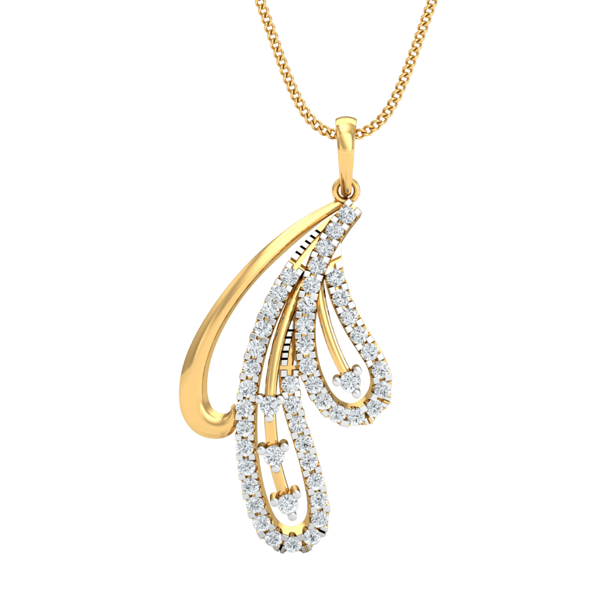 18K Gold Pendant and 0.50 carat Diamonds