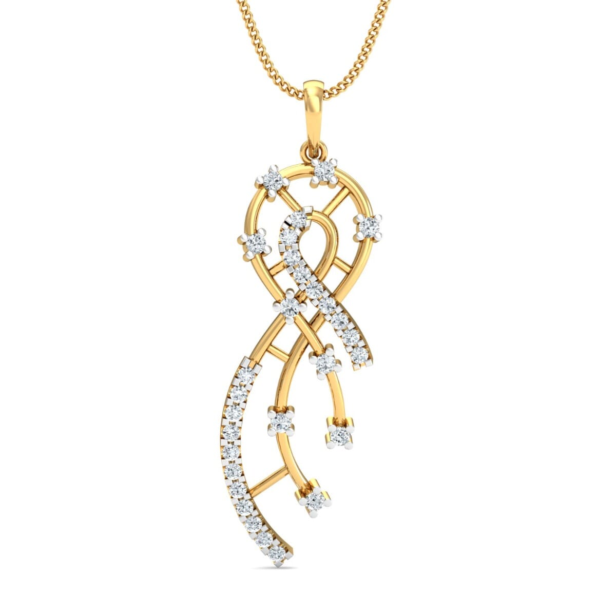 18K Gold Pendant and 0.50 carat Diamonds
