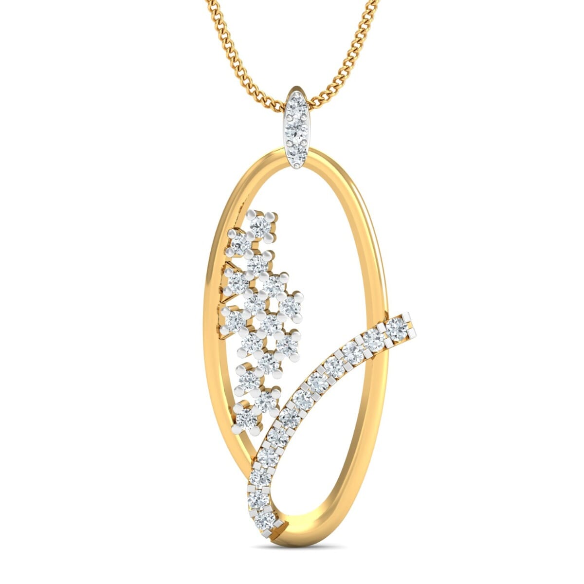 18K Gold Pendant and 0.31 carat Diamonds