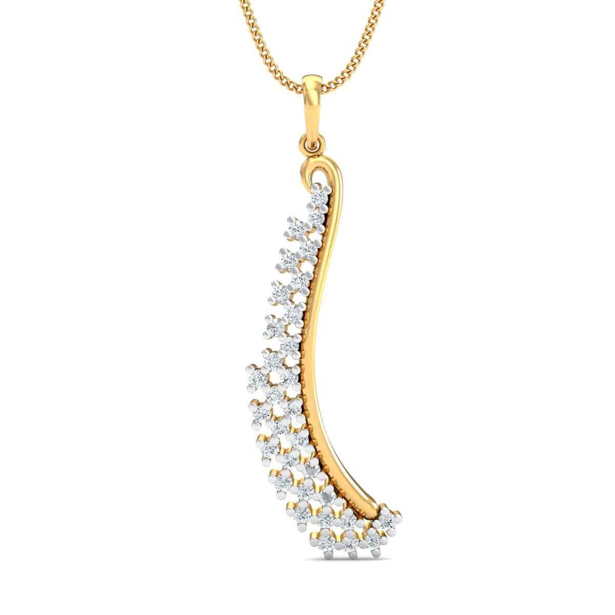 18K Gold Pendant and 0.31 carat Diamonds
