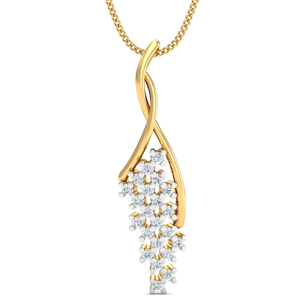 18K Gold Pendant and 0.22 carat Diamonds