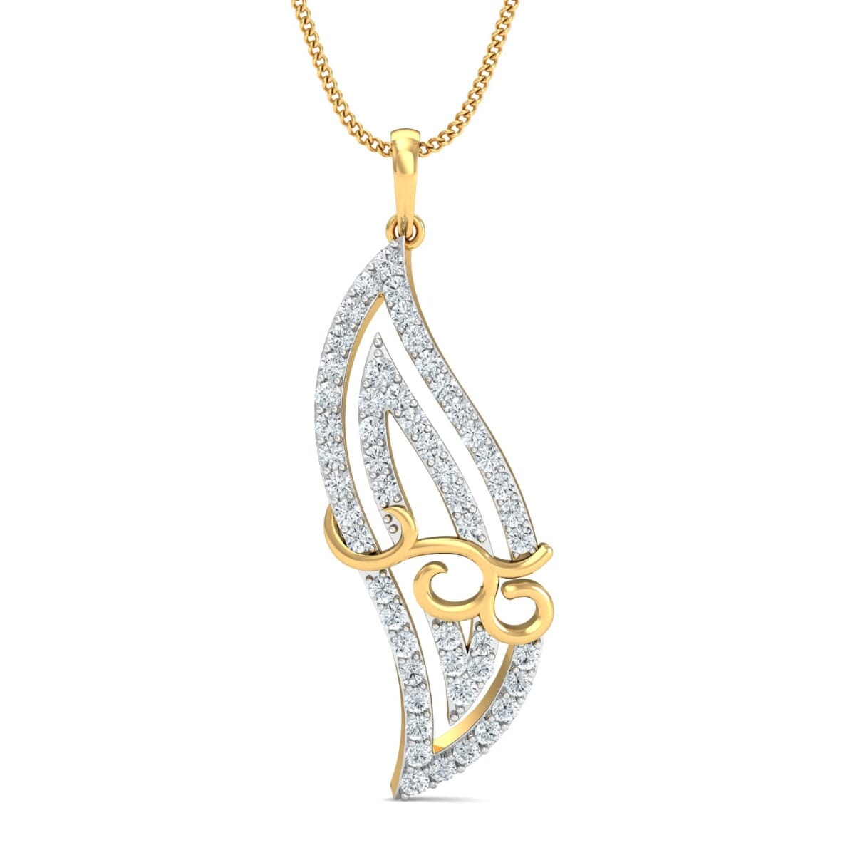 18K Gold Pendant and 0.63 carat Diamonds