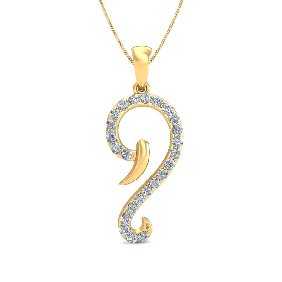 Gold and 0.24 Carat Diamond Pendant