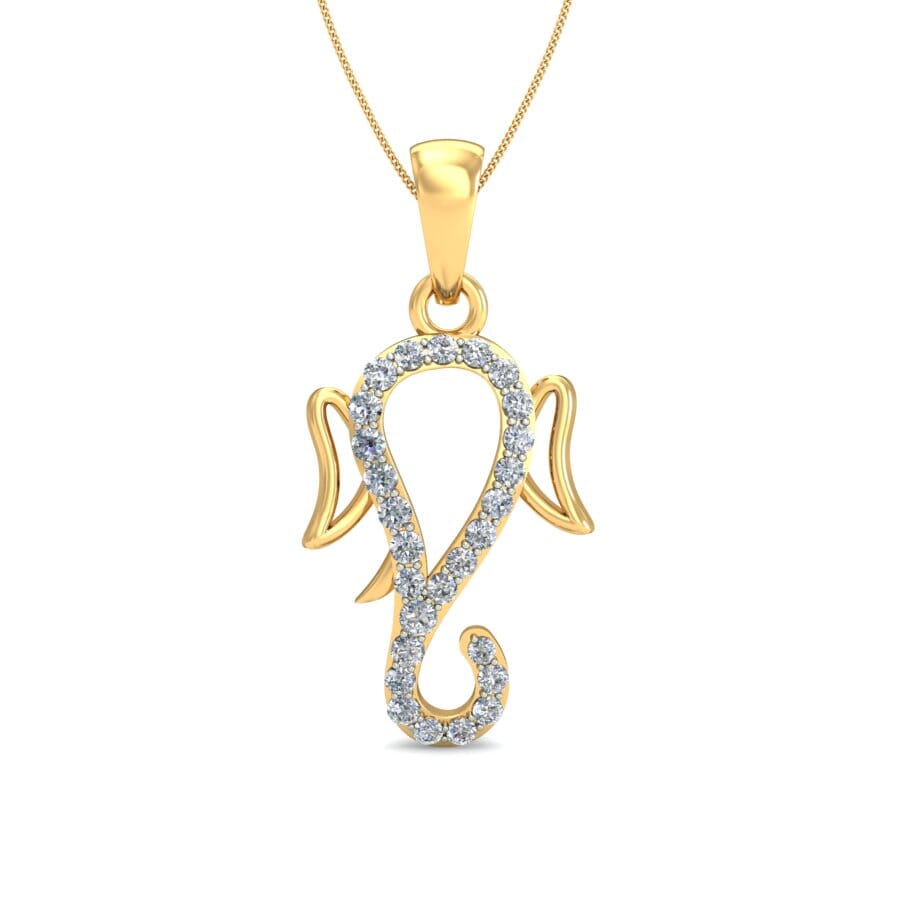 Gold and 0.28 Carat Diamond Pendant