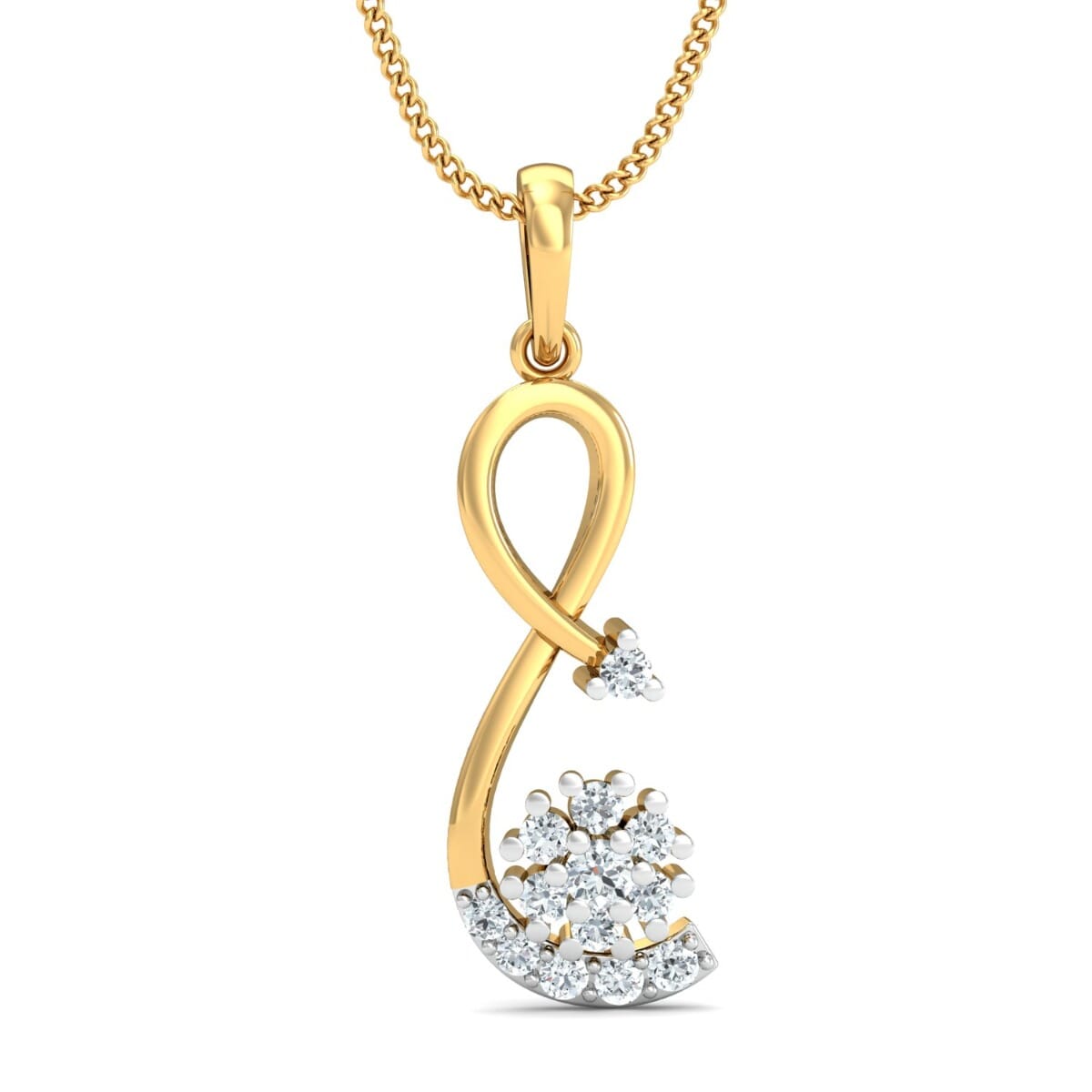 18K Gold Pendant and 0.24 carat Diamonds