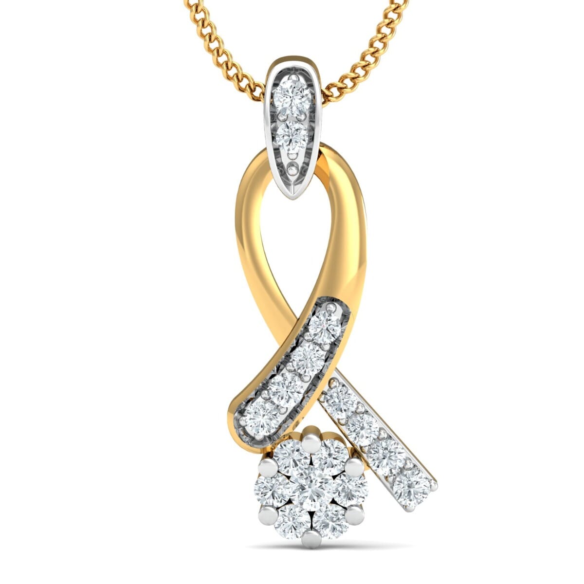 18K Gold Pendant and 0.23 carat Diamonds