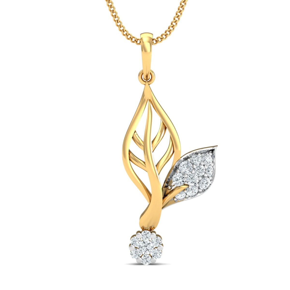 18K Gold Pendant and 0.23 carat Diamonds