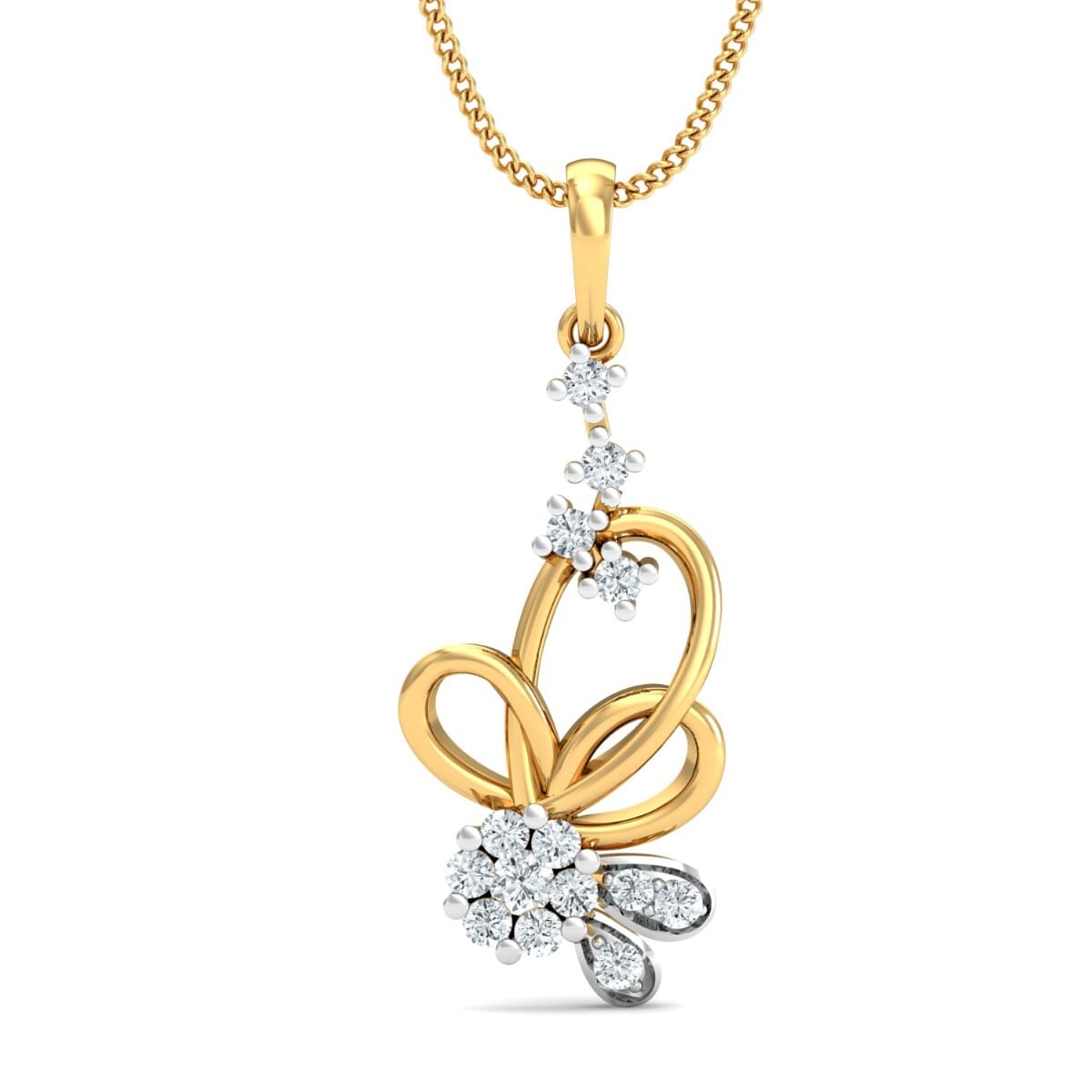 18K Gold Pendant and 0.23 carat Diamonds