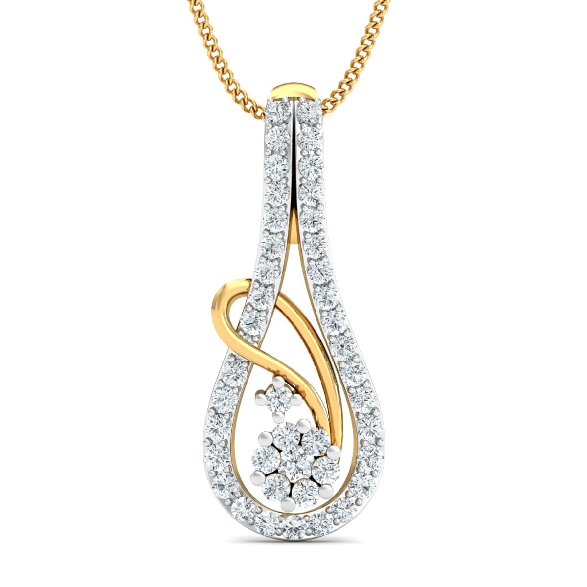 18K Gold Pendant and 0.50 carat Diamonds