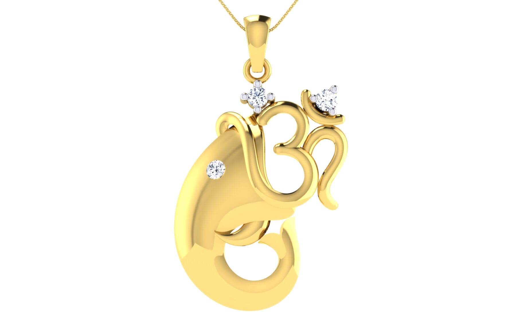 Gold and 0.07 Carat Diamond Pendant