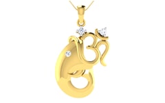 Gold and 0.07 Carat Diamond Pendant