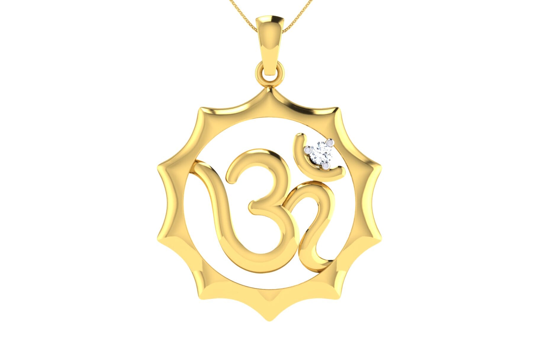 Gold and 0.02 Carat Diamond Pendant