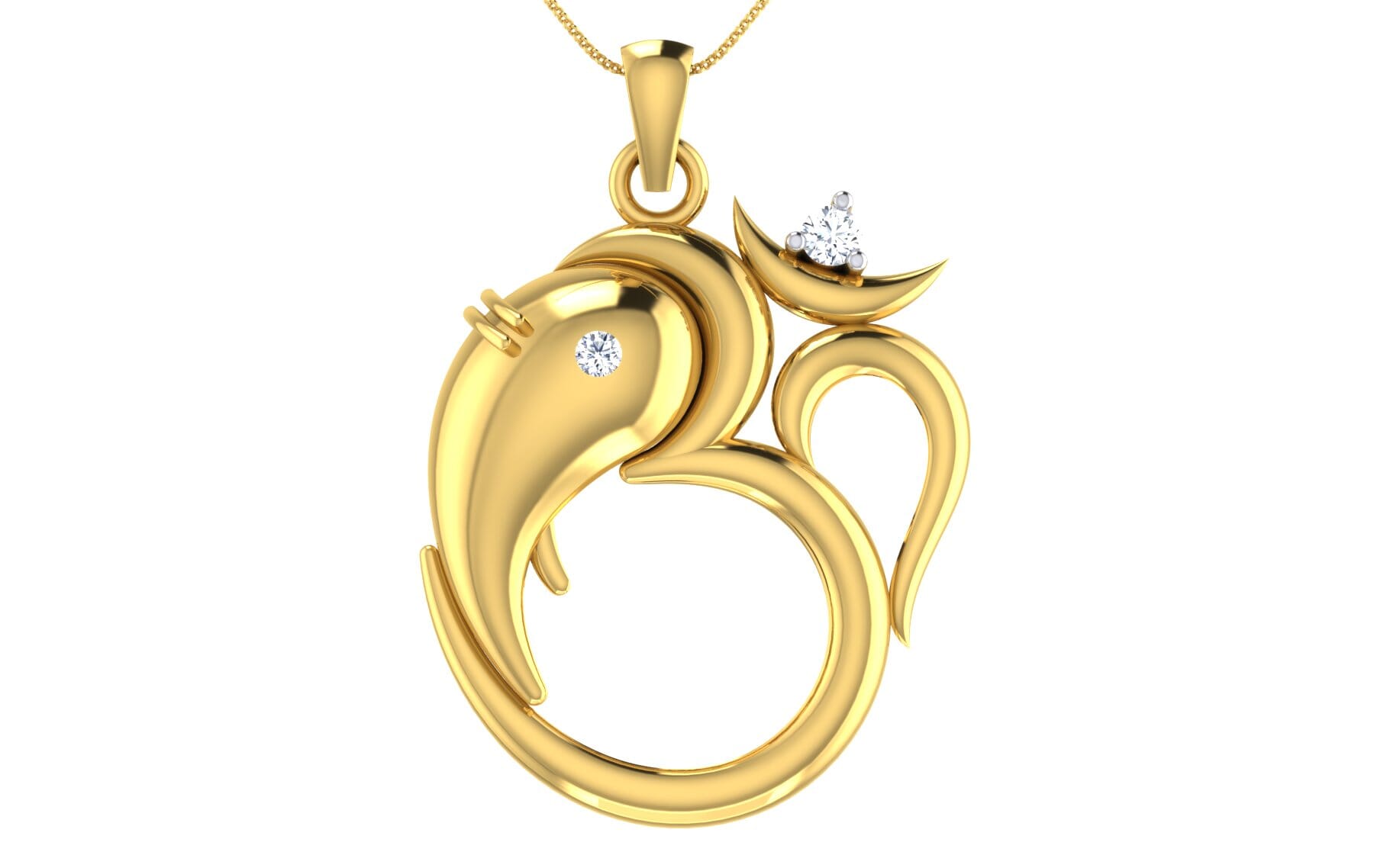Gold and 0.04 Carat Diamond Pendant