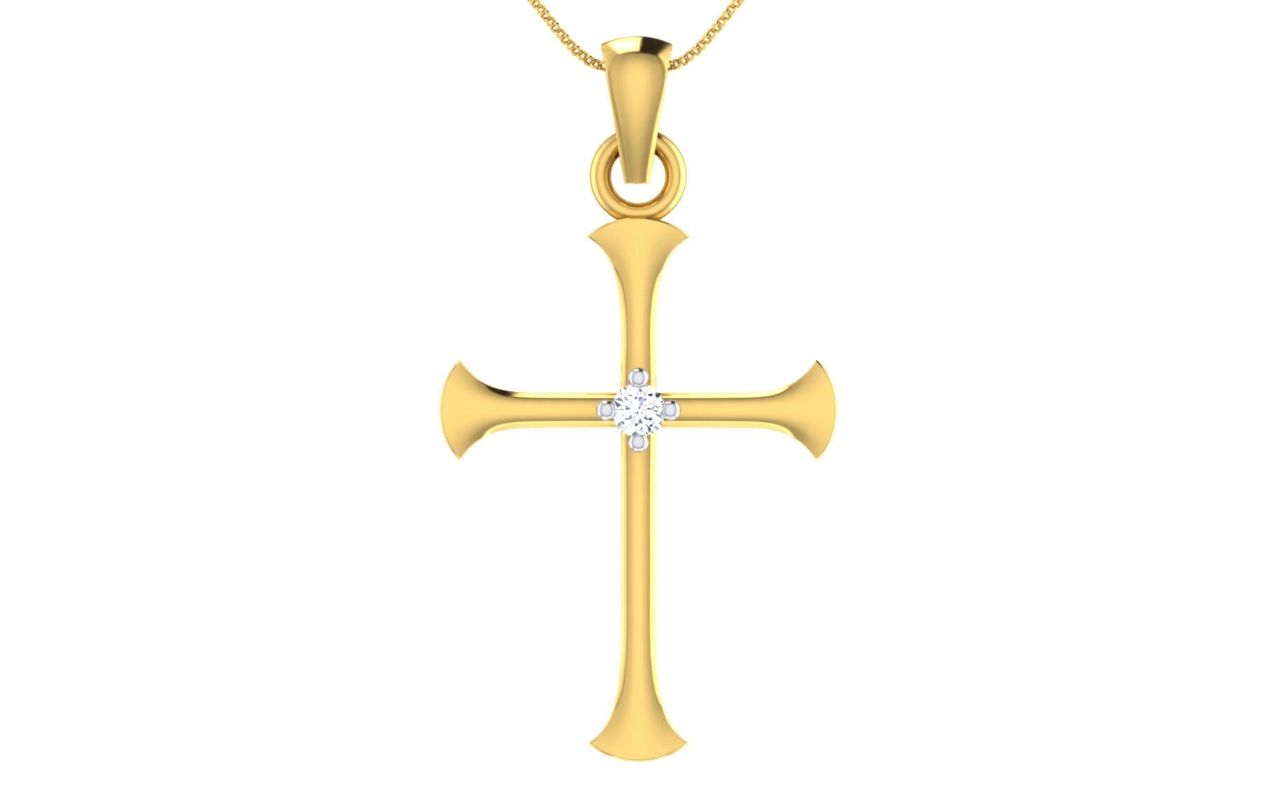 Gold and 0.02 Carat Diamond Pendant