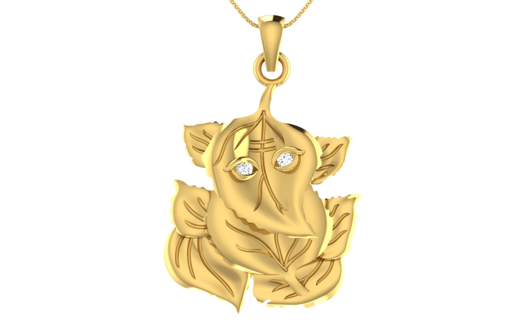 Gold and 0.02 Carat Diamond Pendant