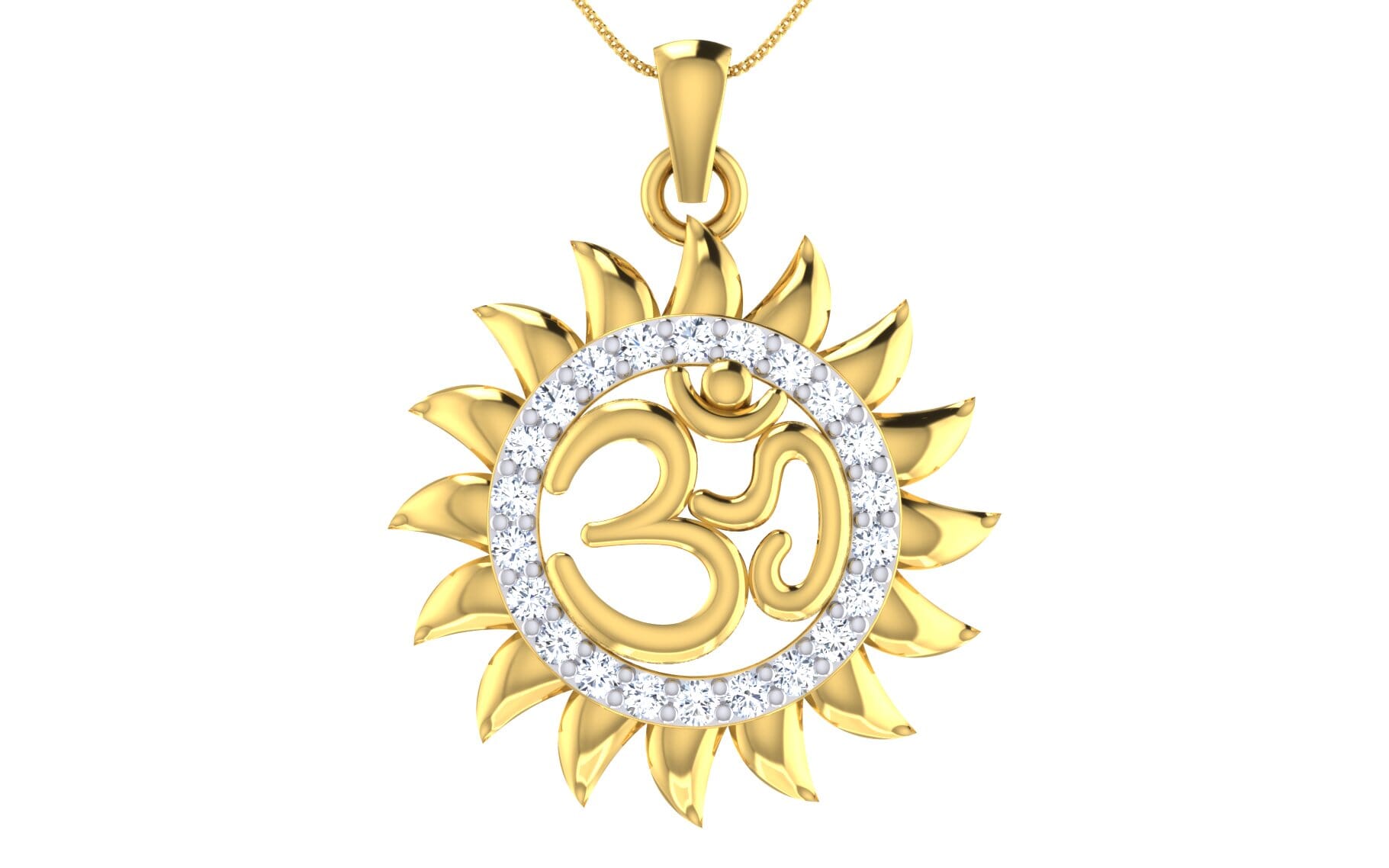 Gold and 0.33 Carat Diamond Pendant