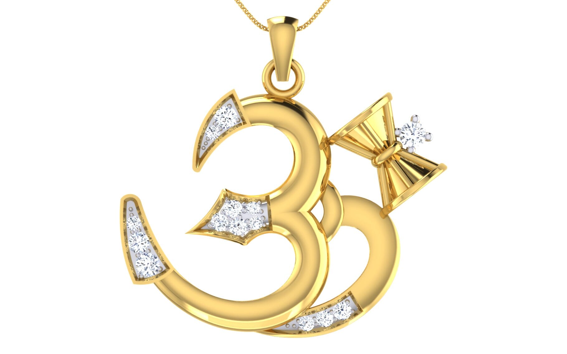 Gold and 0.22 Carat Diamond Pendant