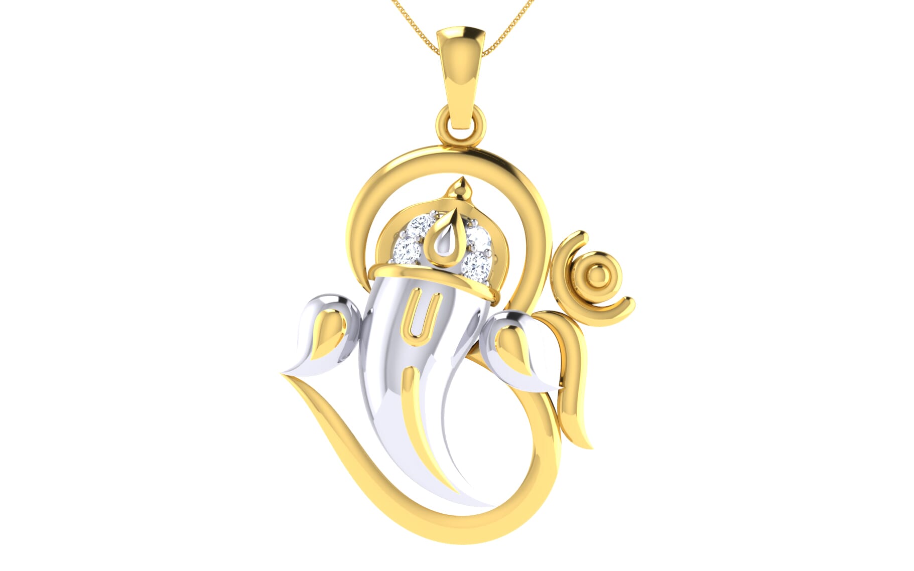 Gold and 0.06 Carat Diamond Pendant