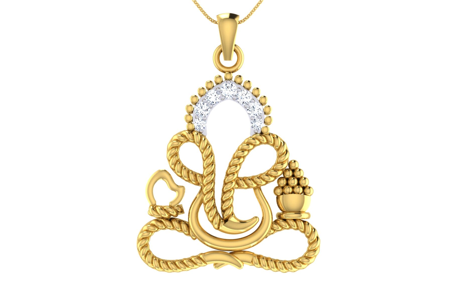 Gold and 0.10 Carat Diamond Pendant