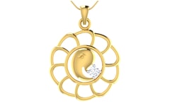 Gold and 0.06 Carat Diamond Pendant