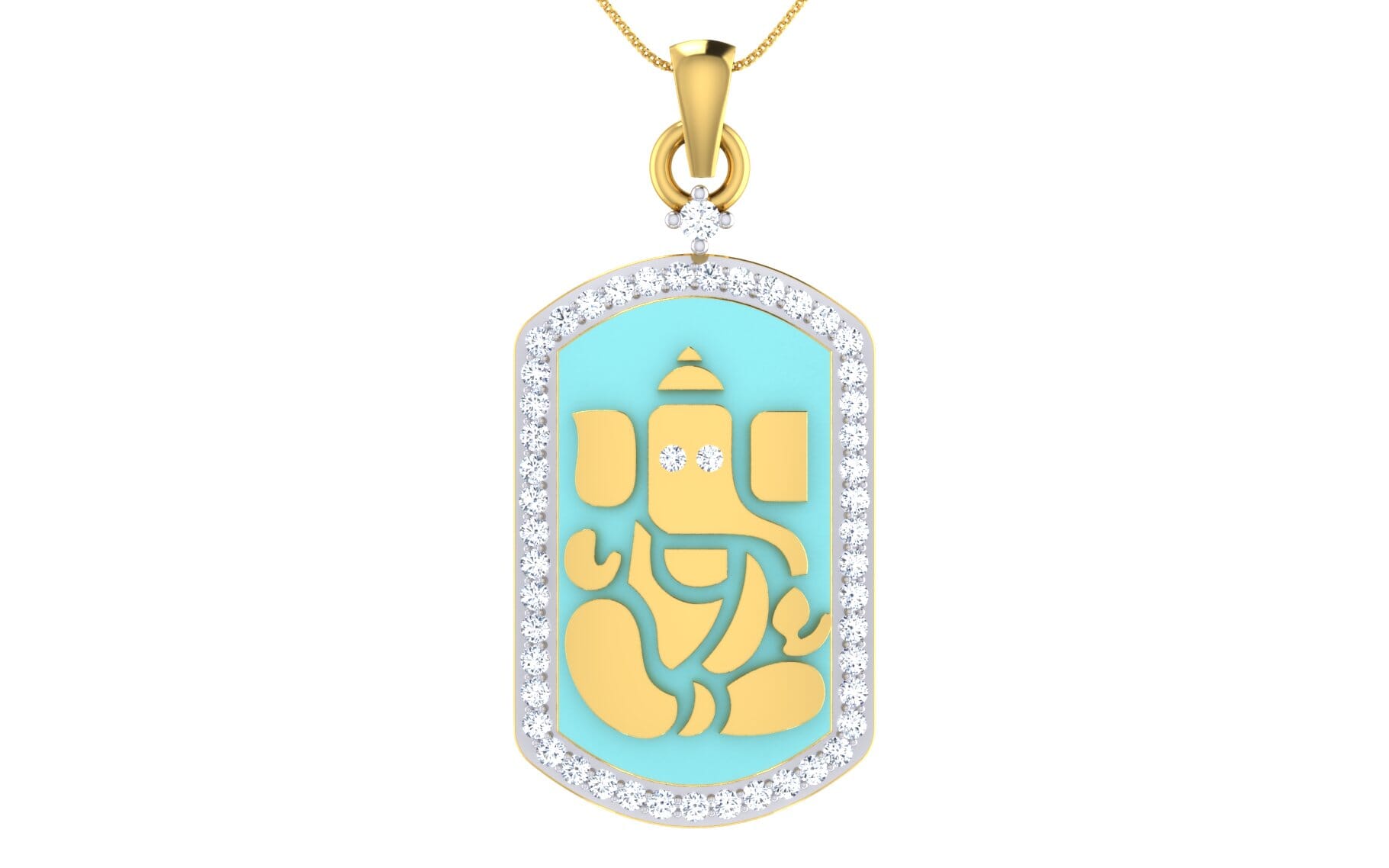 Gold and 0.07 Carat Diamond Pendant