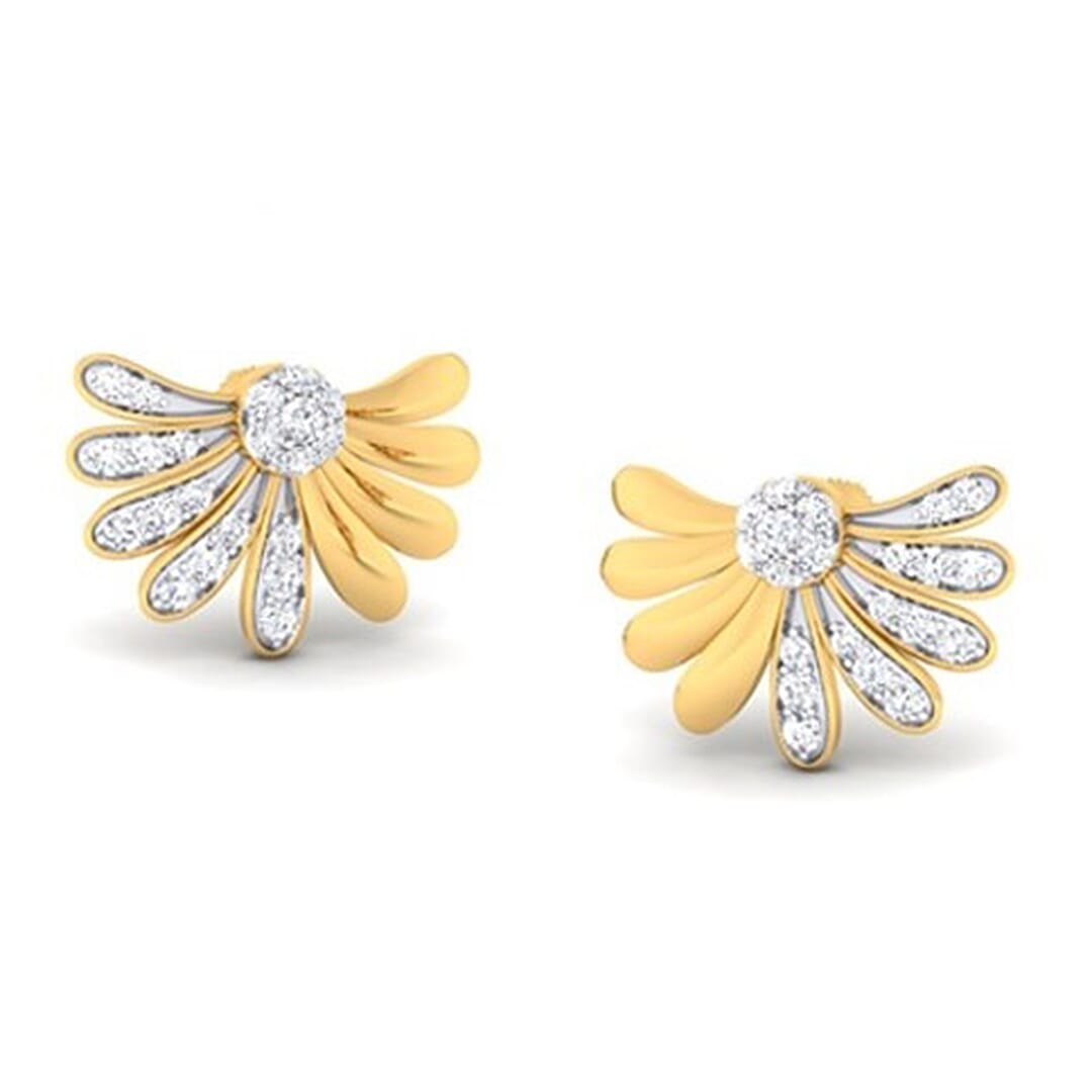18K Gold Earring and 0.60 carat Diamonds