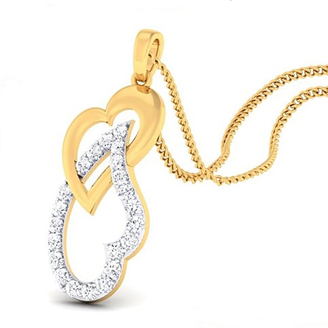 18K Gold Pendant and 0.50 carat Diamonds