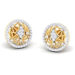 18K Gold Earring and 0.65 carat Diamonds