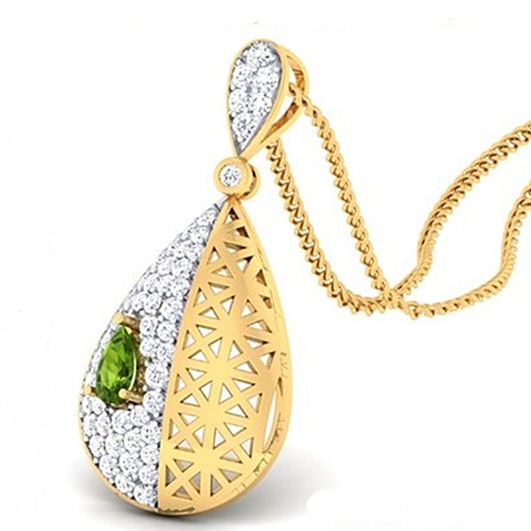 18K Gold Pendant and 0.53 carat Diamonds