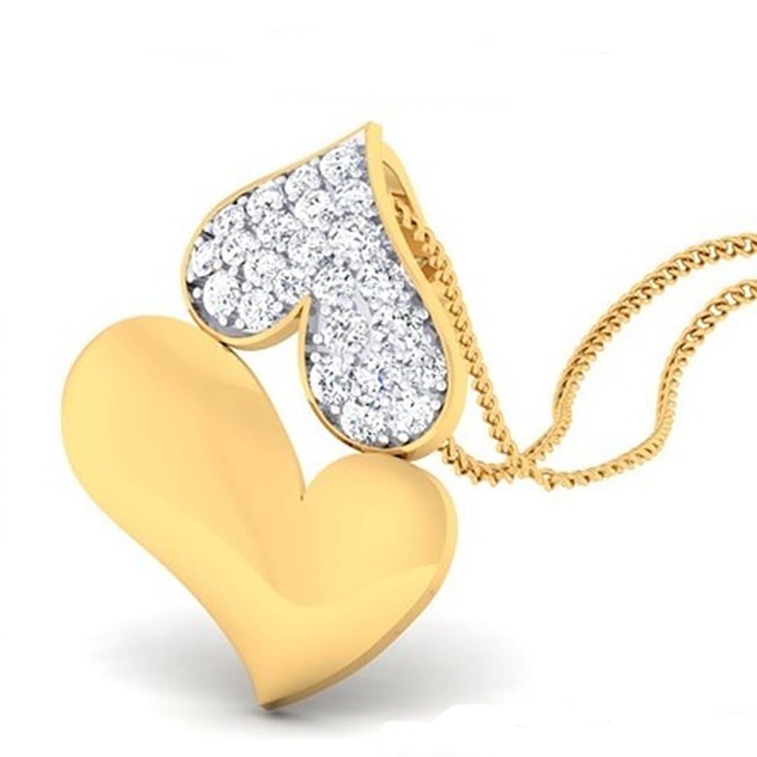 18K Gold Pendant and 0.29 carat Diamonds