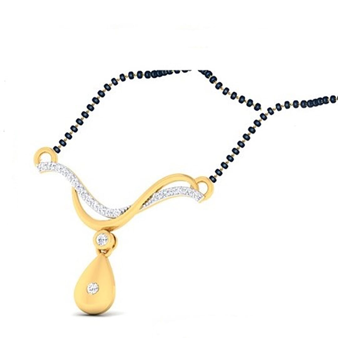 18K Gold Pendant and 0.22 carat Diamonds