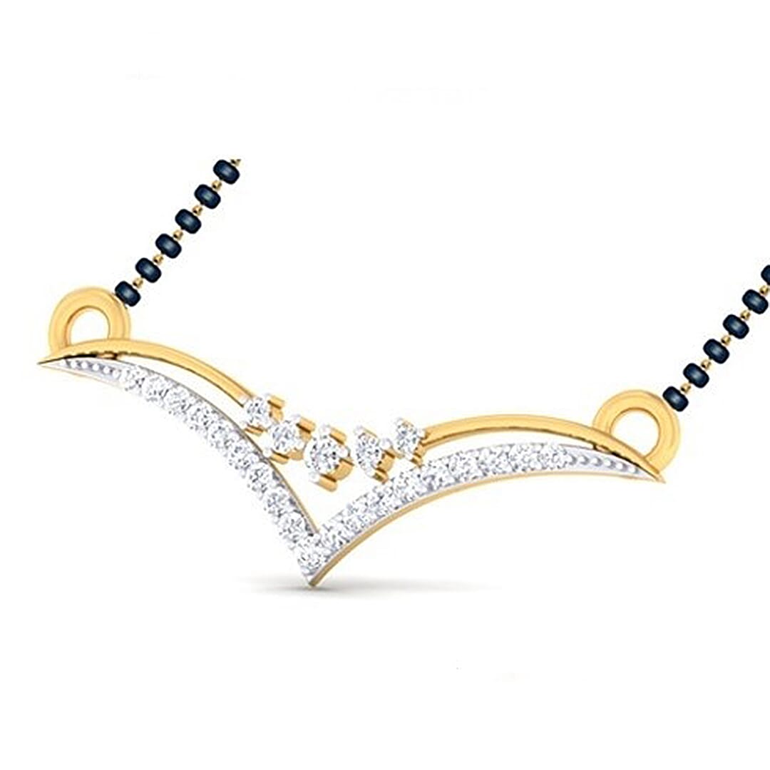 18K Gold Pendant and 0.19 carat Diamonds