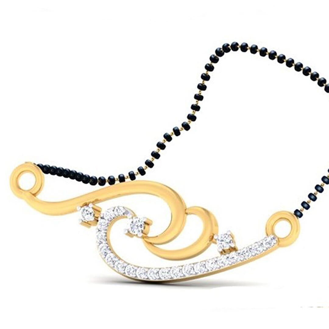 18K Gold Pendant and 0.24 carat Diamonds