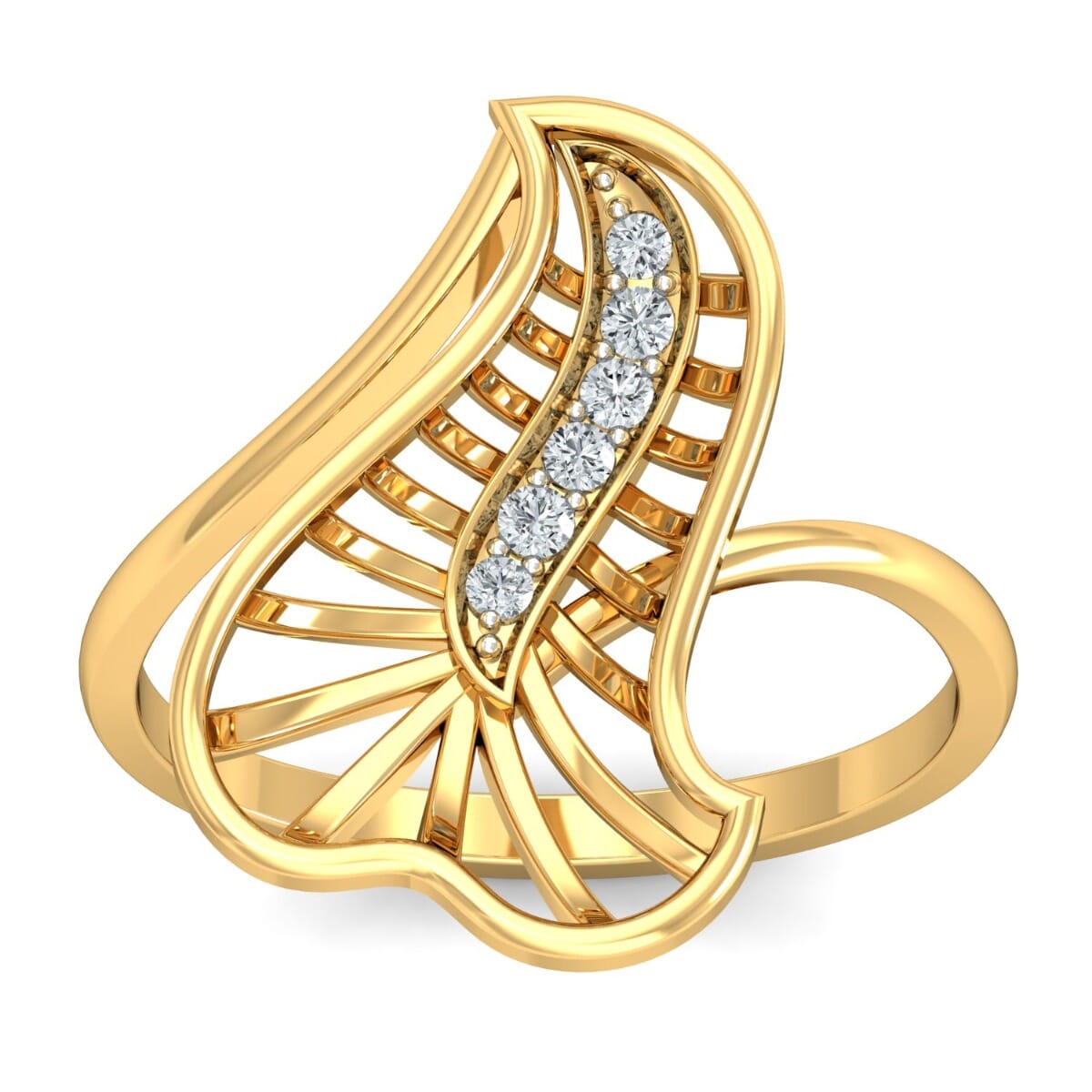 18KT Gold and 0.06 Carat F Color VS Clarity Diamond Ring