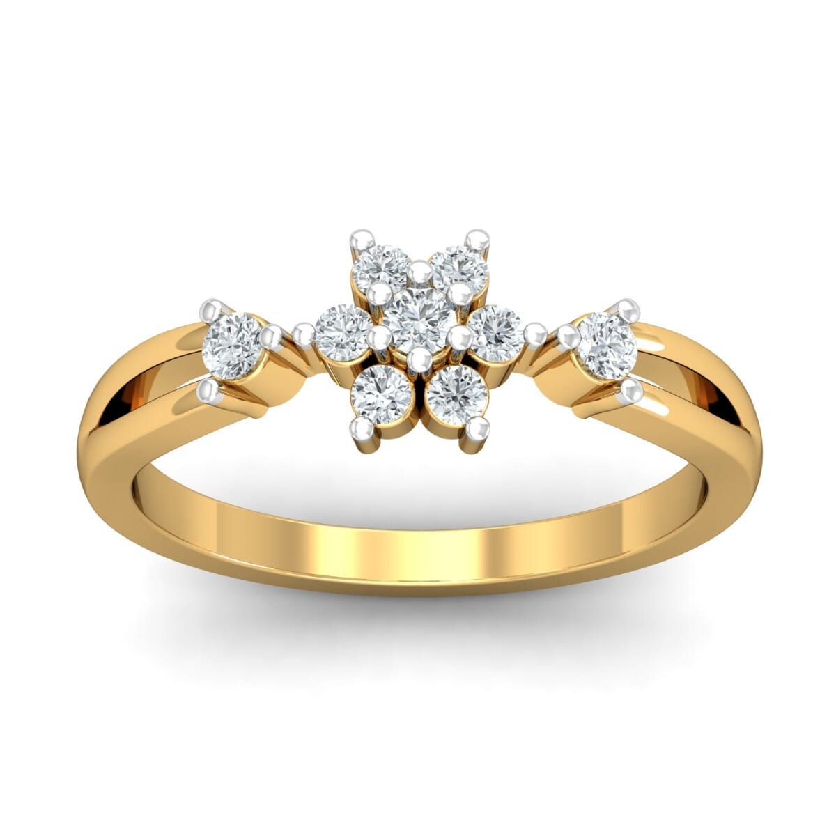18KT Gold and 0.38 Carat F Color VS Clarity Diamond Ring