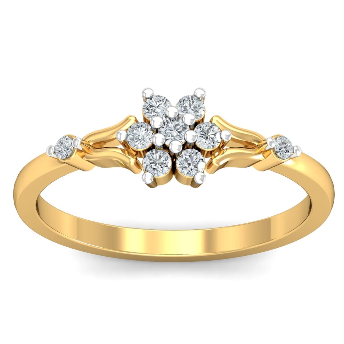 18KT Gold and 0.25 Carat F Color VS Clarity Diamond Ring