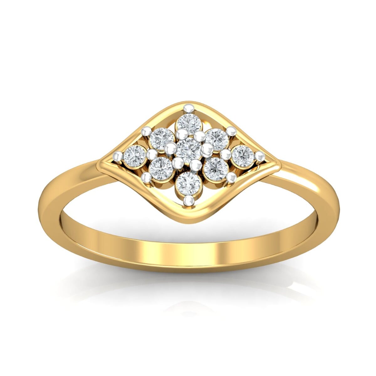 18KT Gold and 0.25 Carat F Color VS Clarity Diamond Ring