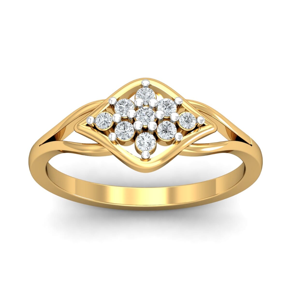 18KT Gold and 0.25 Carat F Color VS Clarity Diamond Ring