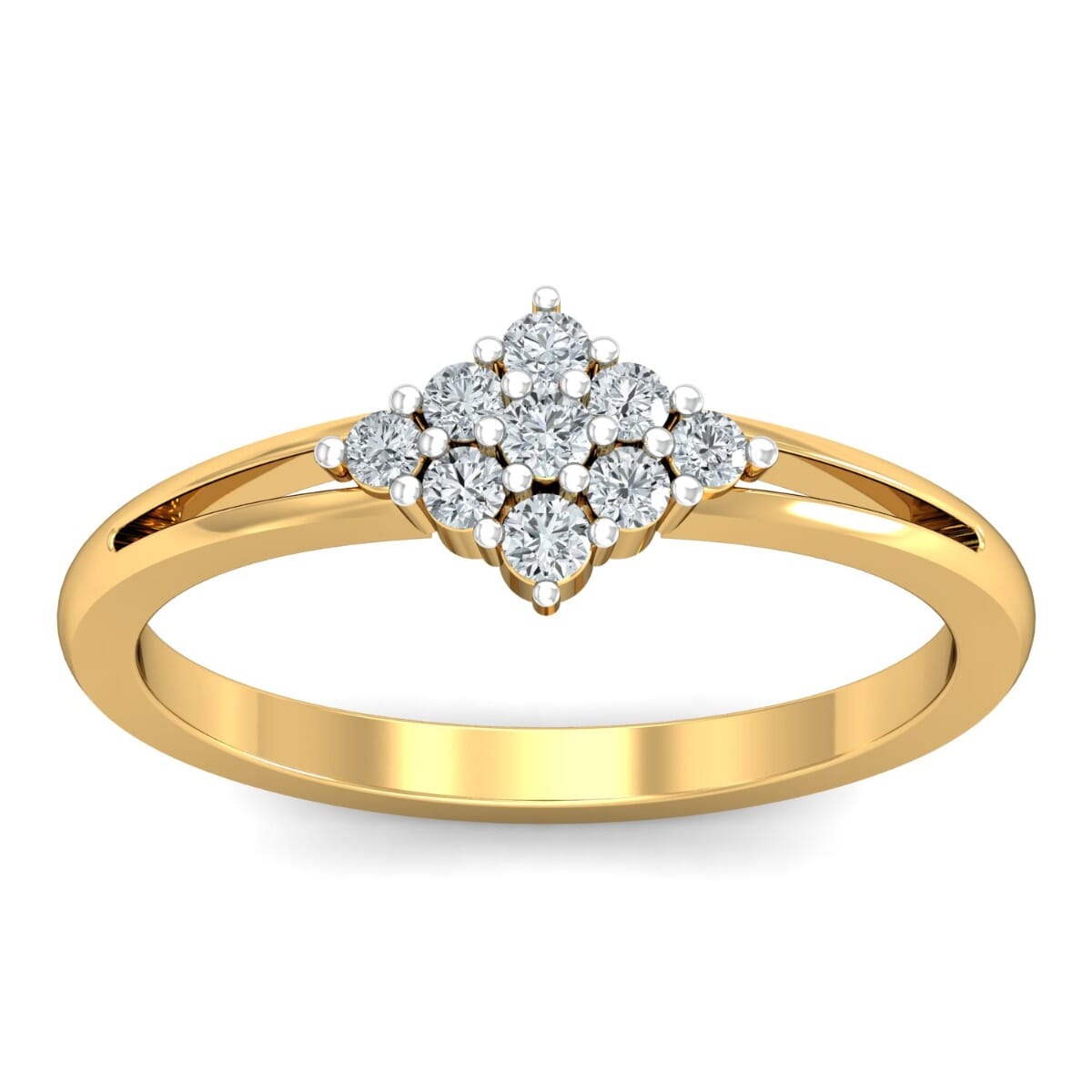 18KT Gold and 0.25 Carat F Color VS Clarity Diamond Ring