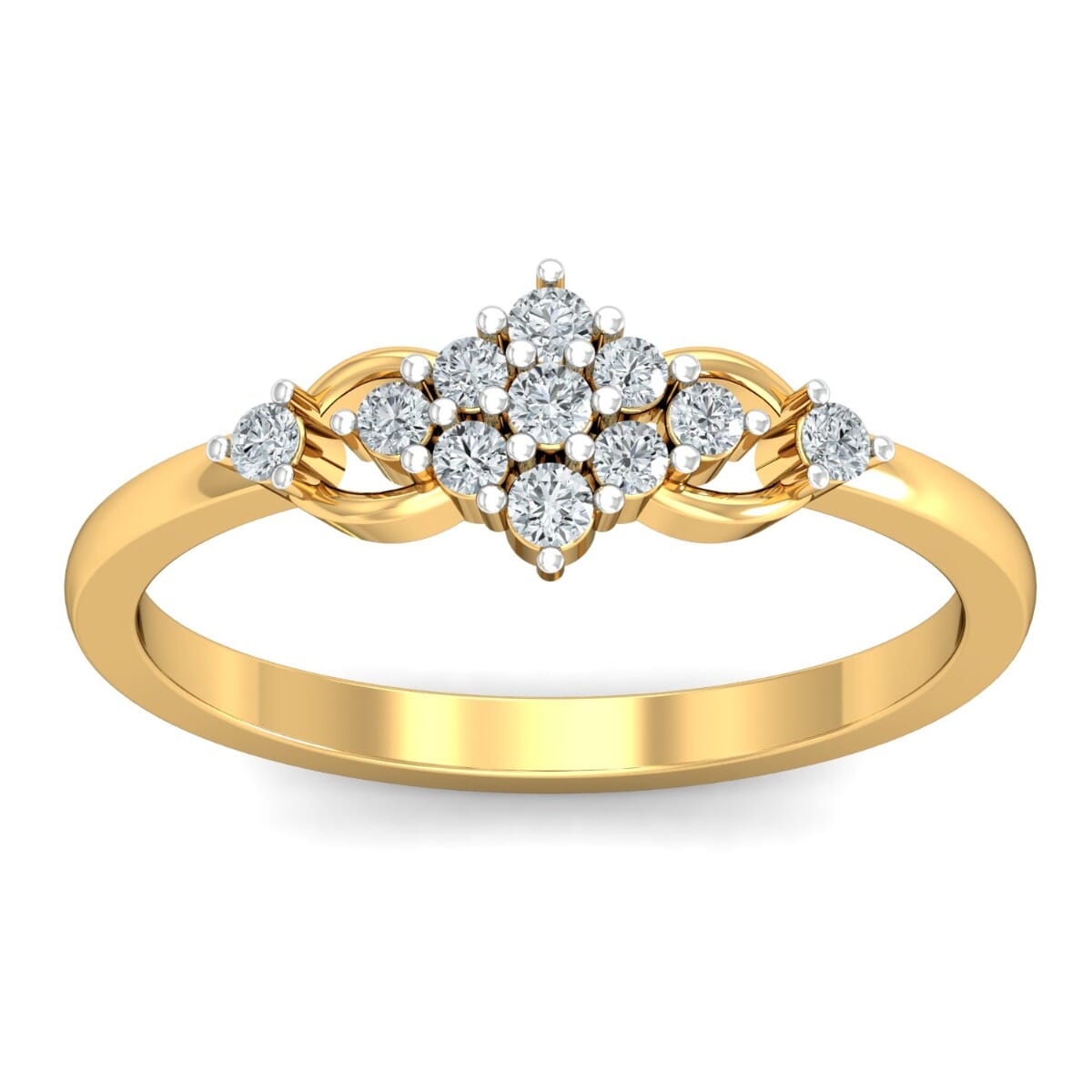 18KT Gold and 0.25 Carat F Color VS Clarity Diamond Ring