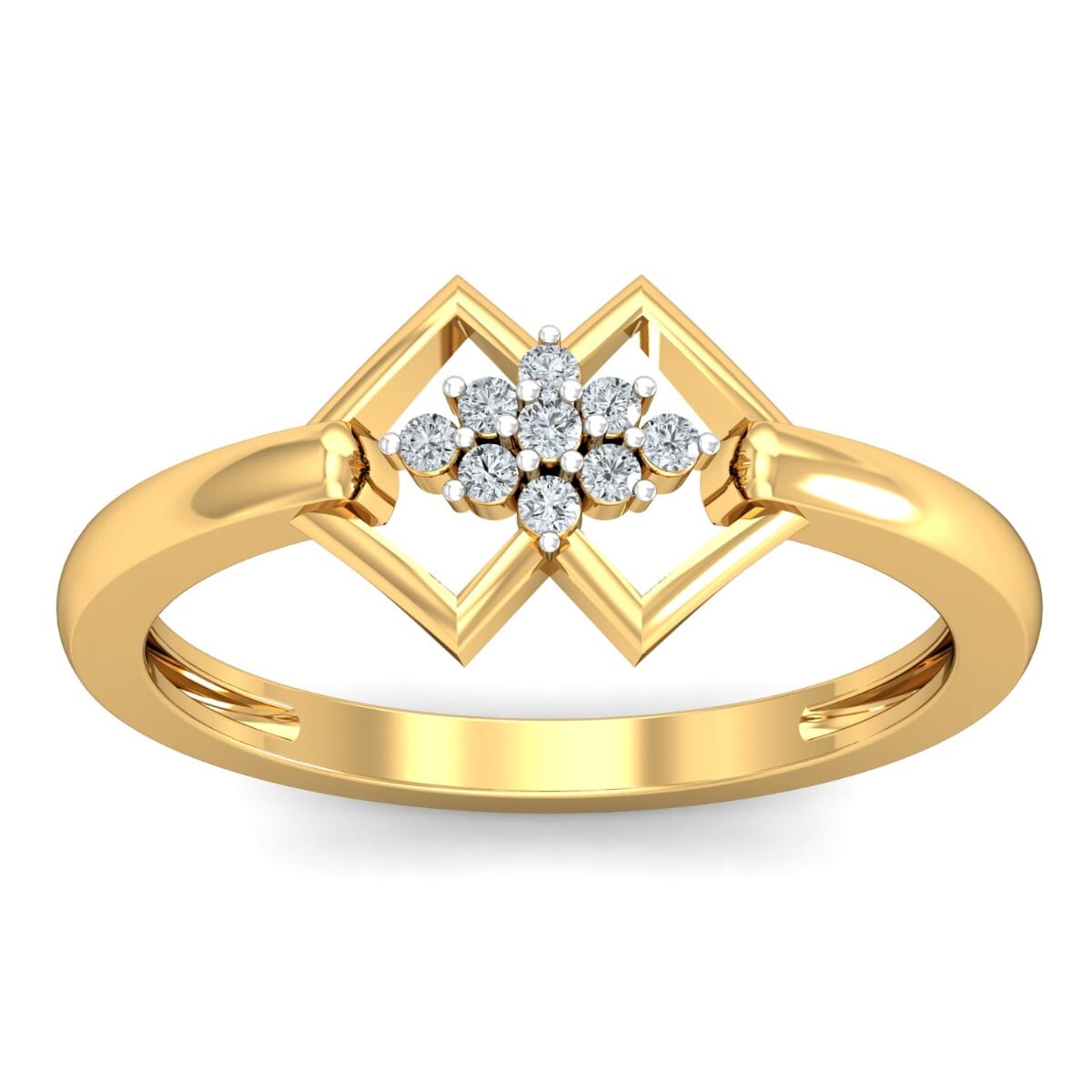 18KT Gold and 0.10 Carat F Color VS Clarity Diamond Ring