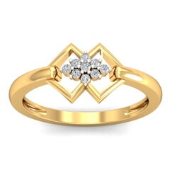 18KT Gold and 0.10 Carat F Color VS Clarity Diamond Ring