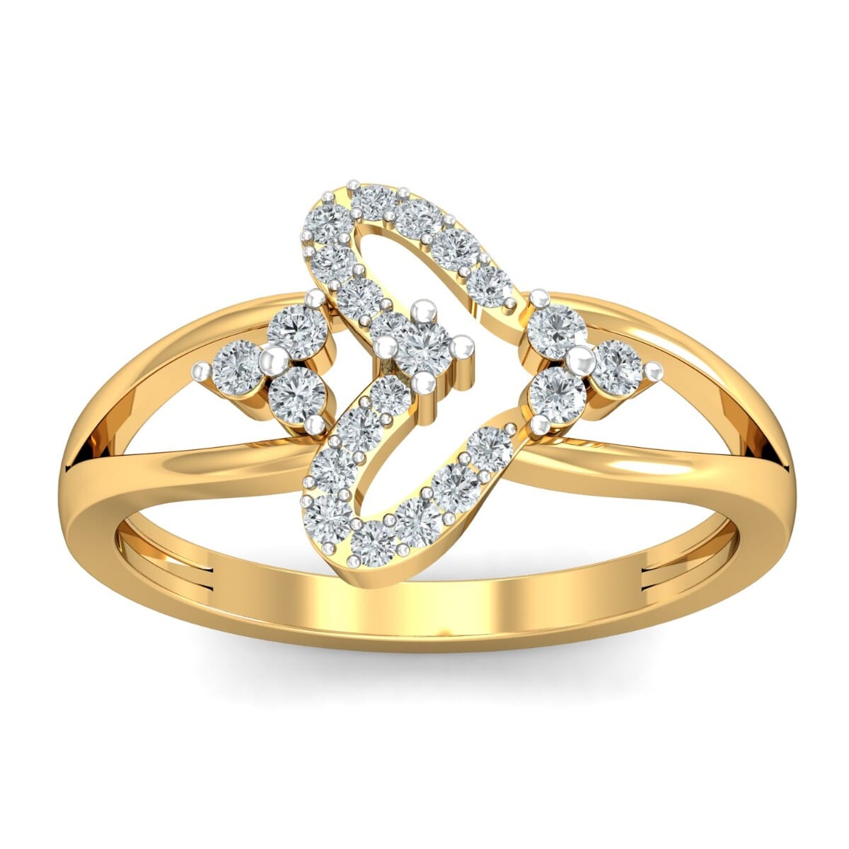 18KT Gold and 0.31 Carat F Color VS Clarity Diamond Ring