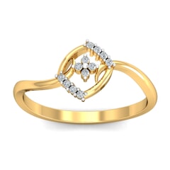 18KT Gold and 0.08 Carat F Color VS Clarity Diamond Ring