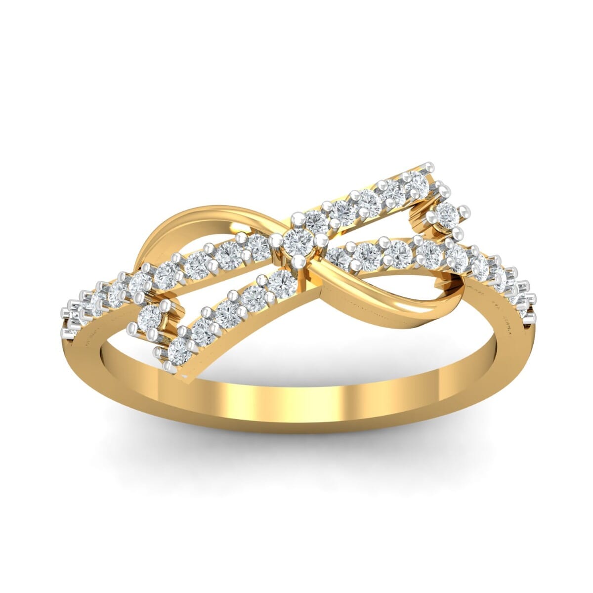 18KT Gold and 0.30 Carat F Color VS Clarity Diamond Ring